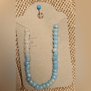 Ocean waves bracelet - blue & white